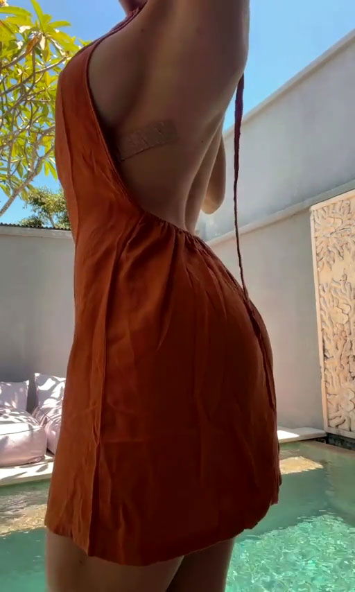 Boobyday, boobs, dress, pool, reveal, naked videos, her instagram, tiktok, reddit, onlyfans links